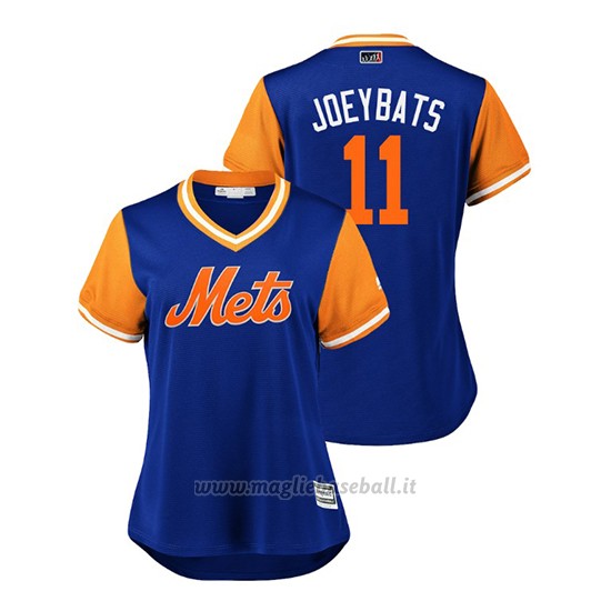 Maglia Baseball Donna New York Mets Jose Bautista 2018 Llws Players Weekend Joeybats Royal